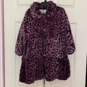 American Widgeon Girls Faux Fur Coat - Size 5